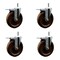 Service Caster 6'' High Temp Phenolic Swivel 7/16'' Stem Caster Set with Total Lock Brake, 4PK SCC-GRTTL20S615-PHSHT-716138-4 - alternate 1